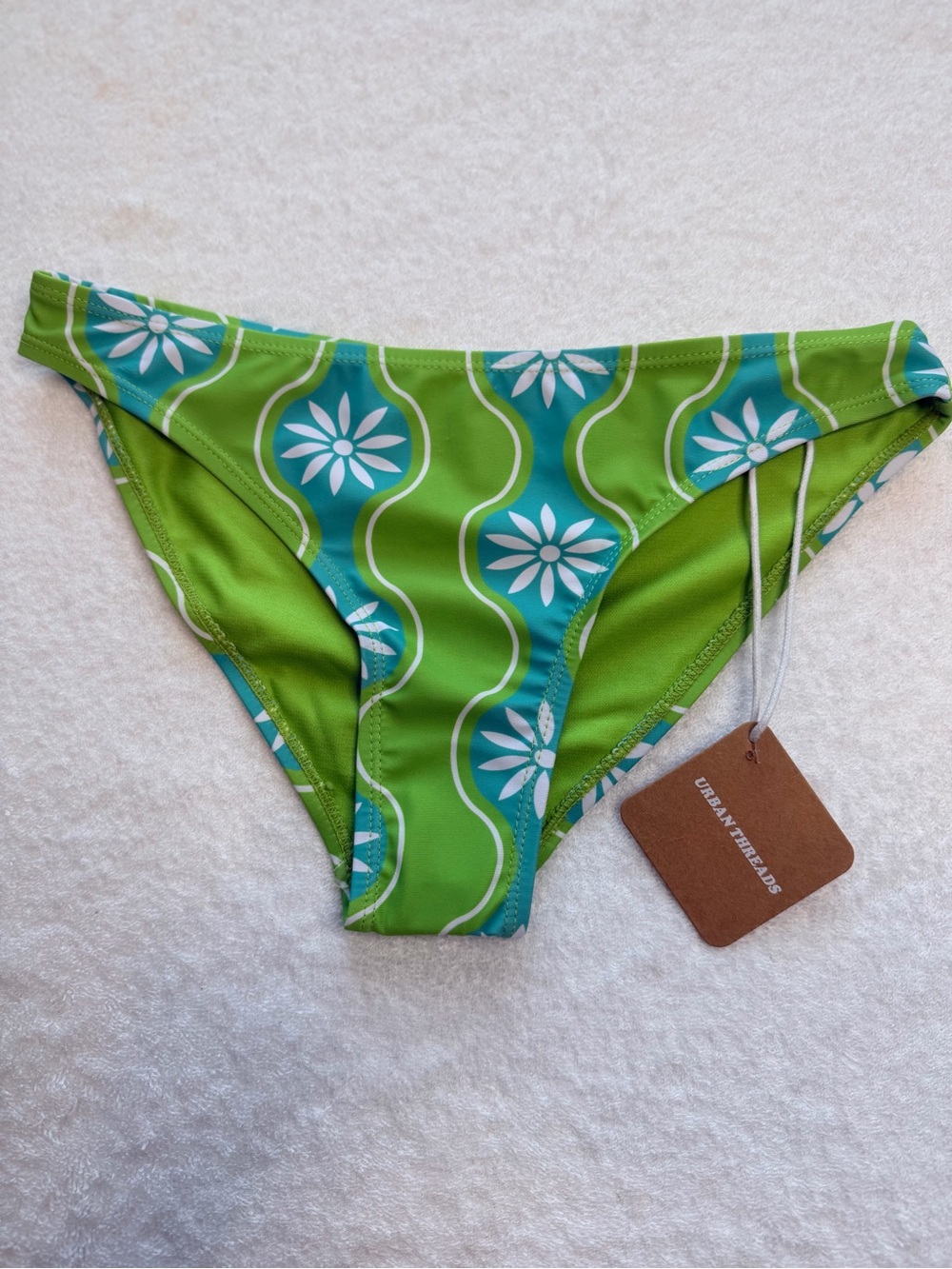 Urban Republic Lime & Teal Floral Wave Bikini Bottom